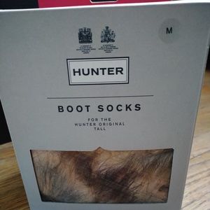 HUNTER BOOT TALL WOMEN’S ORIGINAL FAUX FUR CUFF BOOT SOCKS M